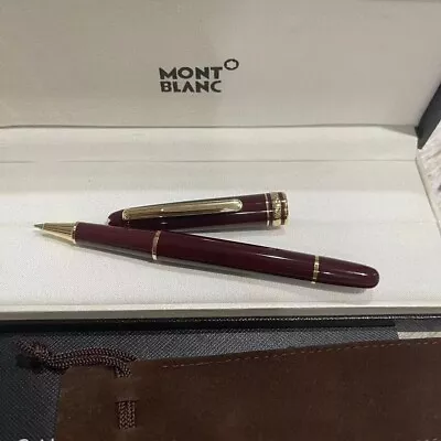 Montblanc Gold Finish Meisterstuck Classique Luxury Red Rollerball Pen 163R • $116