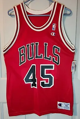 Original Vintage '95 Champion Jordan Red Chicago Bulls #45 NBA Team JERSEY Sz 40 • $100