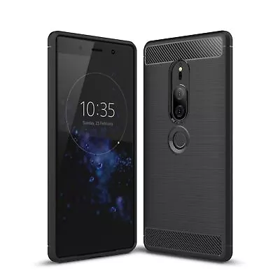 $25.27 • Buy Sony Xperia XZ2 Premium Case Carbon Fiber Look Case Cover Black New