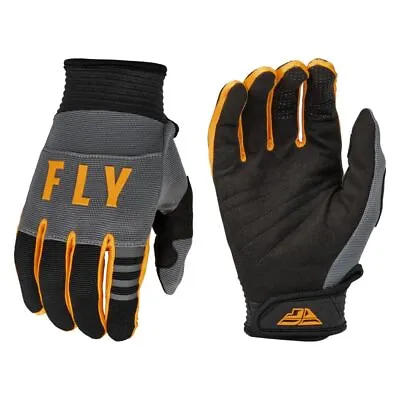 Fly Racing F-16 Adult Mens Protective Motocross Gloves - Dark Grey/Black/Orange • $7.02