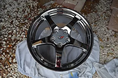 00-04Corvette C5 Aftermarket REAR POLISHED Alum Wheel Rim 18x9.5 Out Of Box Cond • $125