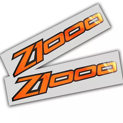 Z1000 Orange Fluorescent Chrome On Black Stickers  Decals Z1000 Graphics X 2 • $9.45