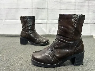 Vintage 90’s  Chunky Platform Boots Brown Size 9 M “Teddy” Mudd • $45.04