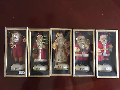 5 Memories Of Santa Christmas Ornaments In Box Hand Painted FREE SHIPPING • $35