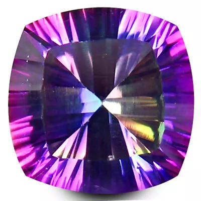 5.25 Ct World Class AAA+ Cushion (10 X 10 Mm) Multi Color Mystic Blue Topaz • $25.49