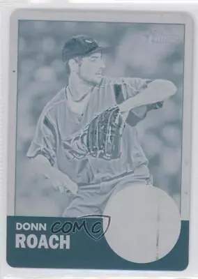 2012 Topps Heritage Minor League Edition Printing Plate Cyan 1/1 Donn Roach 0t3 • $46.54