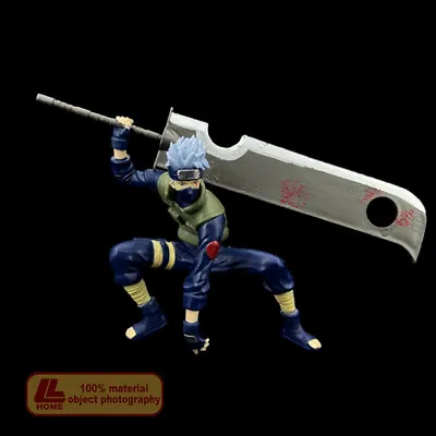 Anime Ninja Shippuden Hatake Kakashi Zabuza Sword Figure Statue Toy Desk Decor • $14.39