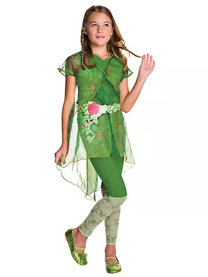 Rubies DC Comics Poison Ivy Dcshg Deluxe Girls Dress Up Costume Size 6-8 YRS • $39