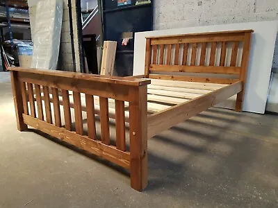 Bespoke Crown Bed In Oak Finish  Comes With Extra Strong Bed Slats • £199