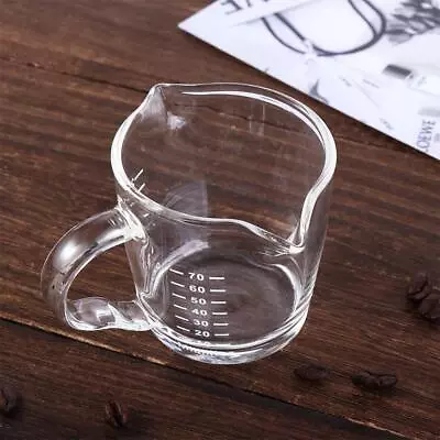 For Espresso Coffee Kitchen Glass Milk Measuring Cup Coffeware Ounce Cup Jigger • £5.53