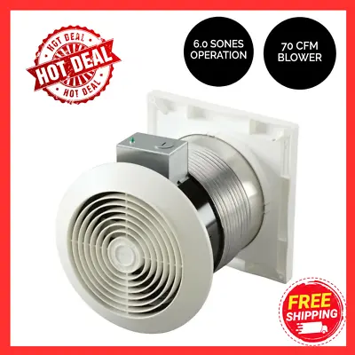 Vent Ventilator 70 CFM Bathroom Through The Wall Mount Exhaust Fan Bath Kitchen • $82.48