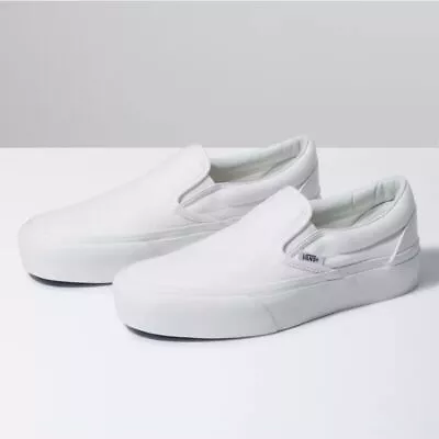 Vans Classic Platform Slip-On Trainers / White / Unisex / RRP £65 • £35