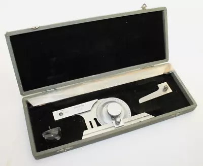 Vintage PM Universal Bevel Protractor 6  & 12  Machinist Japan Gage Angle W/Case • $54.99