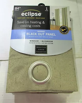  Eclipse Rod Pocket Black Out Panel 42 X84  Windsor/Mushroom • $15.95