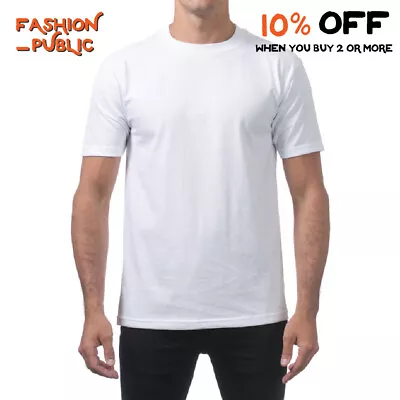 Proclub Pro Club Mens Comfort Short Sleeve T Shirt Casual Cotton Shirts Active • $7.40