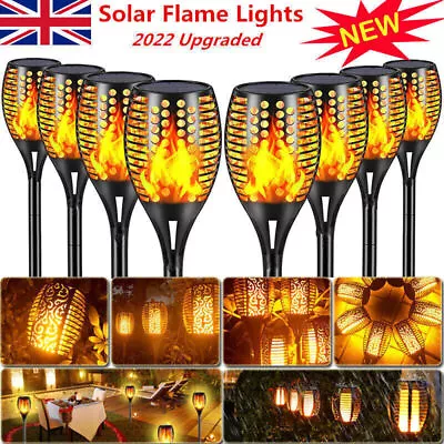 £11.79 • Buy 4/8PCS LED Flickering Flame Solar Torch Lights Outdoor Garden Lawn Dancing Lamp
