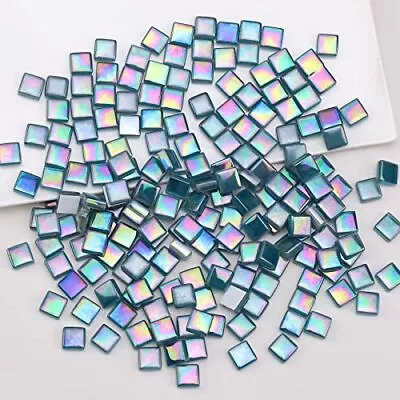 Mosaic Tiles 160pcs Bulk Square Glass Pieces Glitter DIY Crafts Decoration Ho... • $16.76