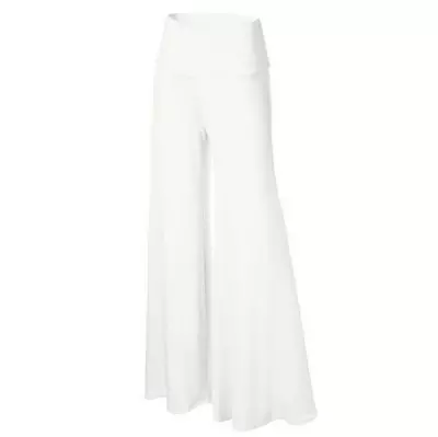 Women's Office Loose Stretch High Waist Wide Leg Long Pants Palazzo Trousers • $21.59