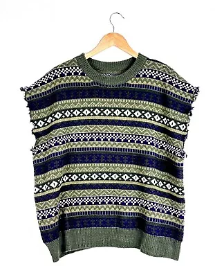 Khaki Green Whimsigoth Jumper Vest Plus Size 20 Oversize Soft Grunge Witchy T3 • $20
