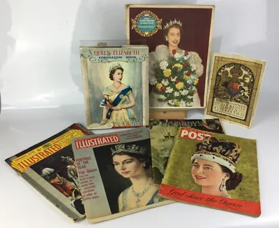 Queen Elizabeth II Coronation Souvenir Book Programme Special Editions - 8 Items • £25