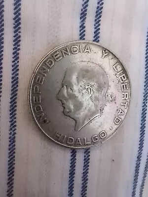 1955 Mexico 10 Pesos Hidalgo Commemorative 90% Silver Coin UNC RARE! • $45