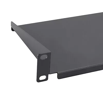 Fixed Cantilever Shelf Bracket 1U 150mm Deep Black 19 Inch Data Cabinet Rack • £12.63