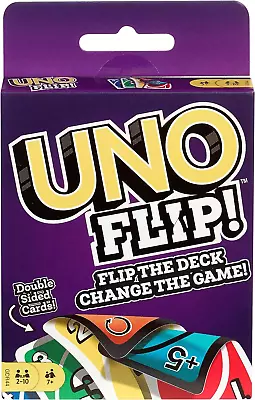 UNO FLIP Family Card Game With 112 Cards Makes A Great Gift For 7 Year Olds A • $9.43