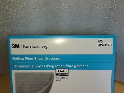 5-pack 4x5inch Kerracel Ag - Gelling Fiber Silver Dressing REF:CWL1158 3M • $29.86