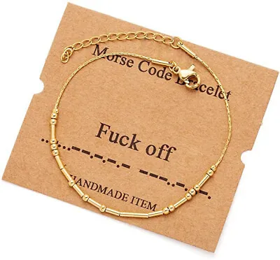  Morse Code Bracelet Secret Hidden Message Family Friendship Couple Bracelet • $6.59