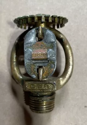 Fire Sprinkler Head Upright 1/2  NPT Brass 165F VINTAGE 1954 • $21.45