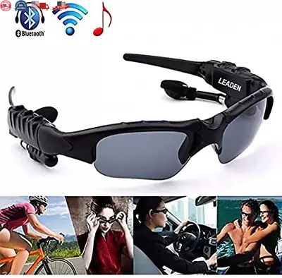 Bluetooth MP3 Sunglasses: Polarized Lenses & Stereo Headphones - Black • $29.28