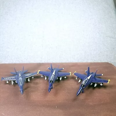 US Navy Blue Angels Diecast Lot Of 3 Planes F-18 Hornets Pull-Back Airplane 9  • $43.98