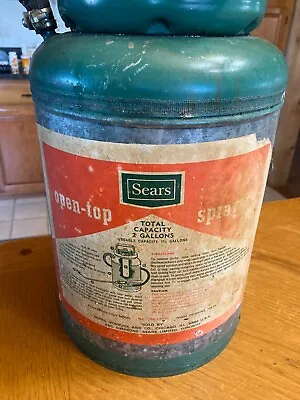 RARE Vintage Sears Craftsman 2 Gal Metal Pump Weed Sprayer Brass/ Galvanized • $13.95