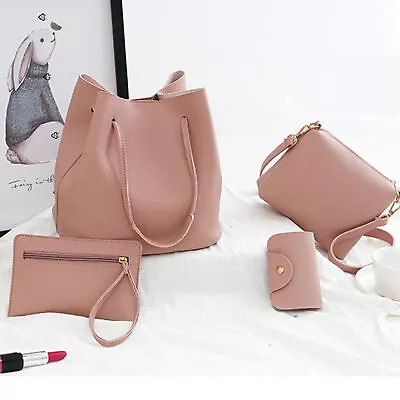 4Pcs/Set Women Lady Leather Handbags Messenger Shoulder Bags Tote Satchel Purse • $22.47