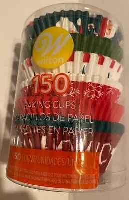 Wilton Cupcake Liners 150 Ct Standard Size 2” Paper Christmas 415-0-0587 • $9.99