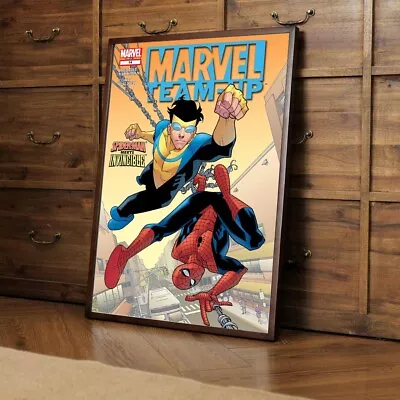Marvel Team-Up Spider Man Meets Invincible Poster • $15.98