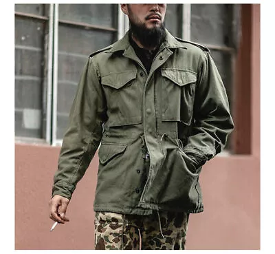 Bronson Retro Men's M-51 Field Jacket Army Military Uniform M65 Jacket M43 Coat • $307.98