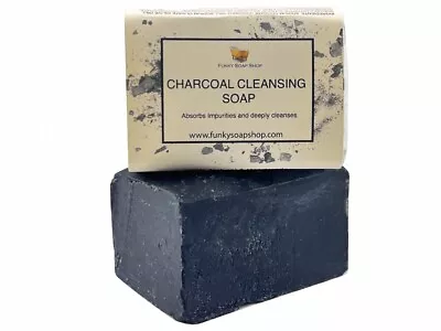 1 Piece Charcoal Cleansing Soap Bar 65g 100% Natural Handmade • £4.90