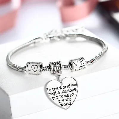 Valentines's Day Gifts For Mum Daughter Girlfriend Wife You Are The World To Me • £3.89