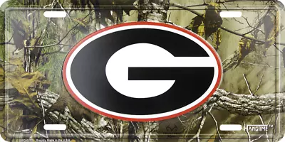 Georgia Bulldogs Realtree Camo Aluminum Metal License Plate Sign Tag • $9.88