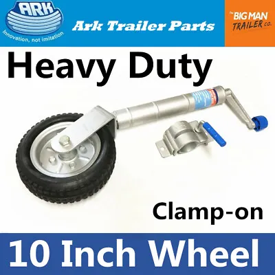 Ark 10  Trailer Heavy Duty Jockey Wheel Clamp On Style Dacromet JW10CHD • $175