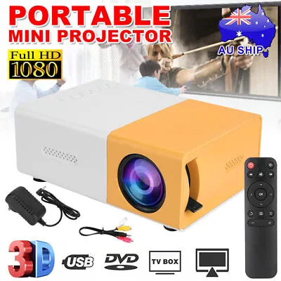 $34.95 • Buy Mini Projector LED 1080P Home Cinema Portable Pocket Projector Party Theater AU