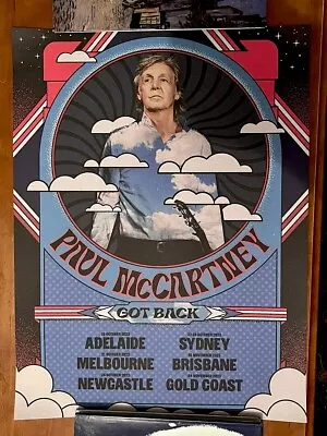 Paul McCartney Lithograph Poster Got Back Tour Australia Exclusive The Beatles • $150