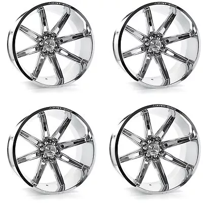 Set 4 24  Axe Wheels Artemis Chrome 24x14 Wheels 6x135 6x5.5 -76mm Lifted Rims • $3000