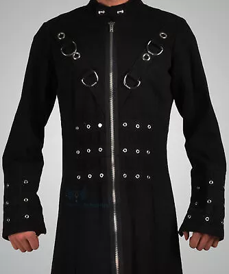 Hellraiser Men’s Gothic Punk Industrial Vampire Goth Jacket Trench Coat Handmade • $49.99