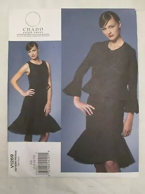 Vogue 1269 Chado Ralph Rucci American Designer Jacket Dress Belt Pattern Sz 6-12 • $16