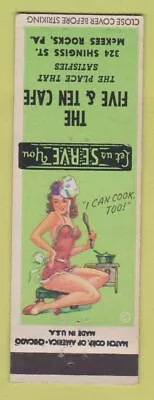Matchbook Cover - Five And Ten Cafe McKees Rocks PA Pinup • $3.99