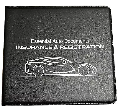 ESSENTIAL Car Auto Insurance Registration BLACK Document Wallet Holder • $9.99