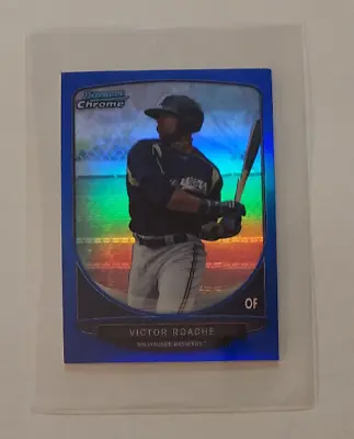 Victor Roache (Brewers) 2013 Bowman Chrome Mini ROOKIE BLUE REFRACTOR /99 • $1.75