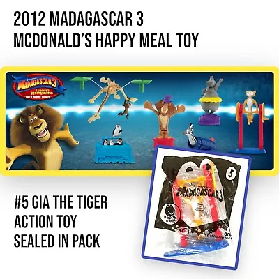 2012 McDonalds MADAGASCAR 3 Gia The Tiger #5 Animal Figure Toy Happy Meal • $6.99